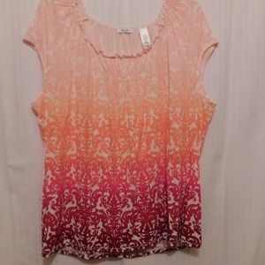 Peach ombré tee
